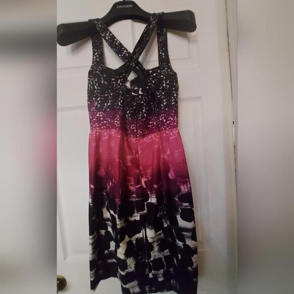 Calvin Klein Ombre Cross-Strap Dress Formal Date Night Wedding Guest Look - Picture 5 of 11